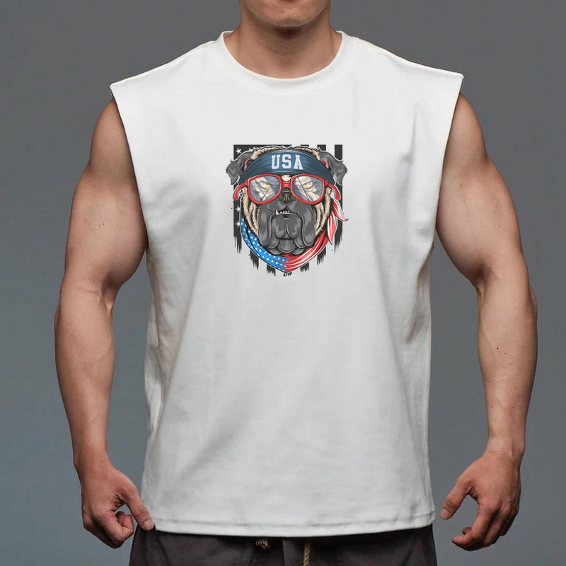 USA  COTTON MOISTURE WICKING TANK TOP