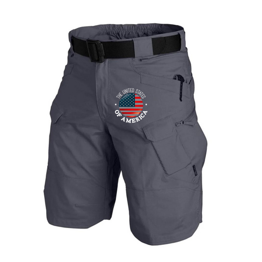 AMERICAN TACTICAL MULTI POCKETS 11'' INSEAM PERFORMANCE CARGO SHORTS WITH BUCKLE BELT