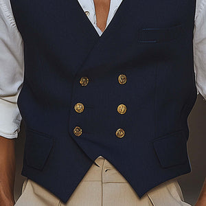 Herren Business Casual Einfache Anzugweste