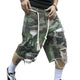 Men's Camouflage Washed Ripped Cropped Trousers 68286396Y