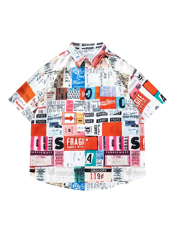 Street Full Printed Short-sleeved Shirts