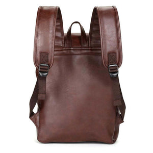 Mochila de cuero Crazy Horse de gran capacidad para hombre