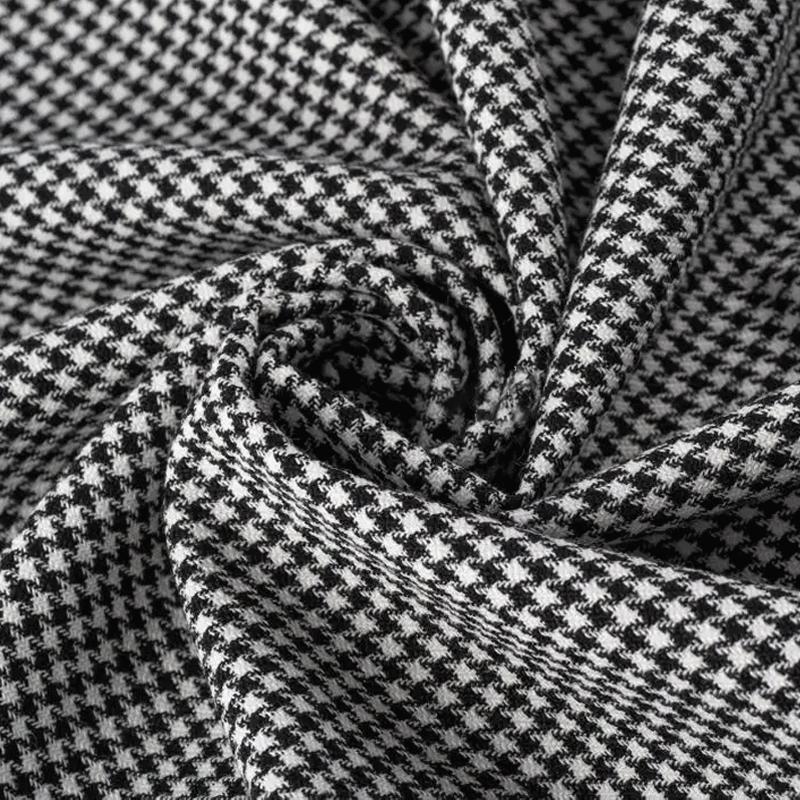 Men's Vintage Houndstooth Lapel Double Breasted Blazer