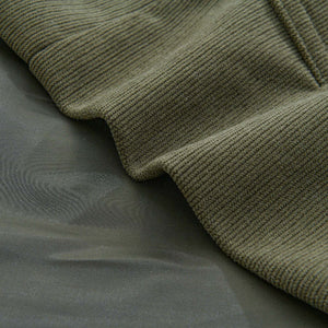 Men's Vintage Corduroy Stand Collar Single Breasted Slim Short Coat