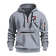 MICK IN THE BOX CASUAL SPORTS MULTI ZIPPER ARM POCKET MEN'S SWEATSHIRT HOODIE