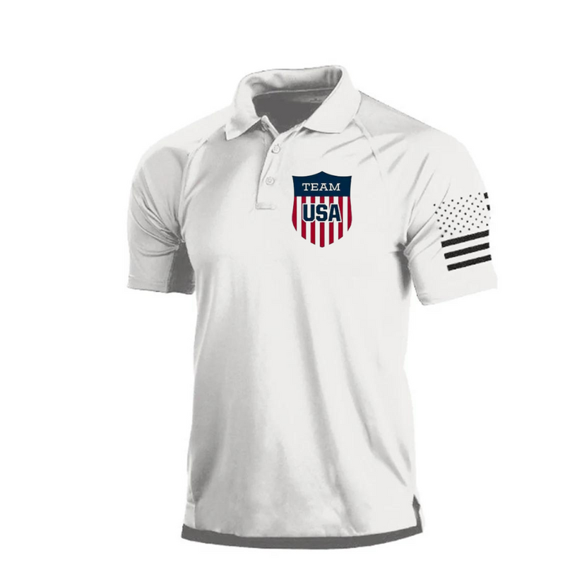 Olympic USA FLAG RAGLAN GRAPHIC POLO SHIRT