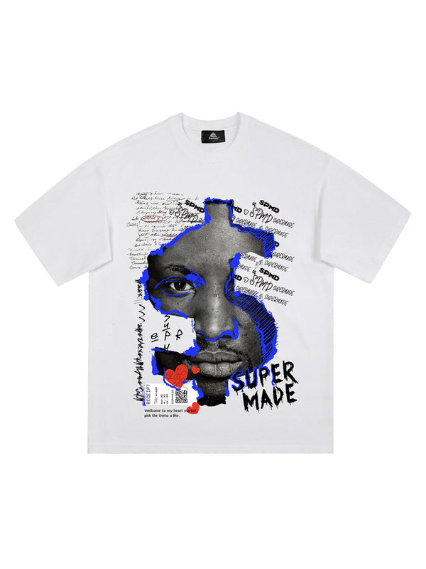 US Dollar Face Graffiti Street Hip-Hop T-shirt