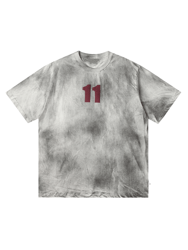 Washed Print 11 Street Rap T-Shirt