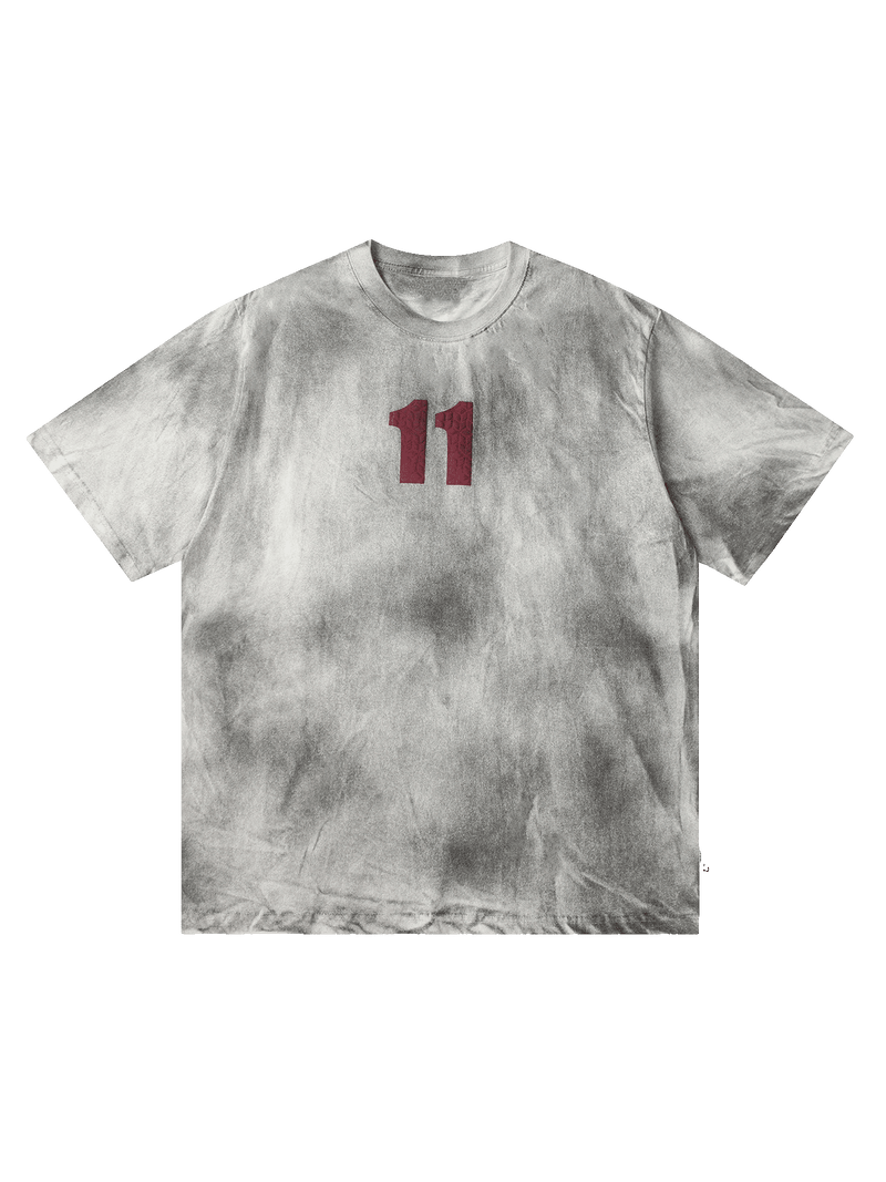 Washed Print 11 Street Rap T-Shirt