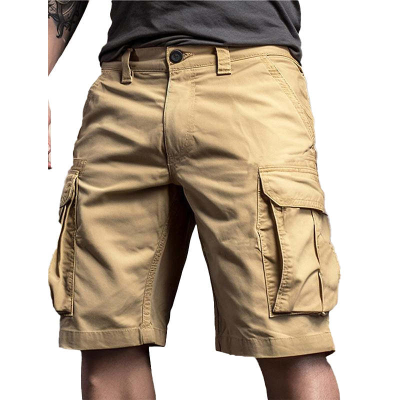 Pantalones cortos cargo multibolsillos para exteriores para hombre