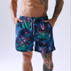 Men's Seaside Loose Surf Shorts Large Size Printed Five-Point Swimming Trunks Beach Shorts With Lining