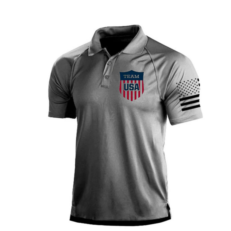 Olympic USA FLAG RAGLAN GRAPHIC POLO SHIRT