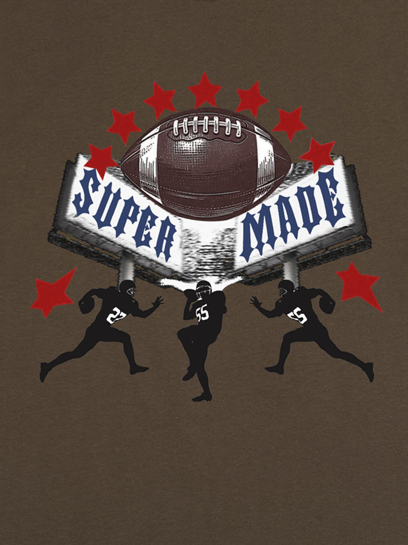 Super Bowl Football Print T-Shirt