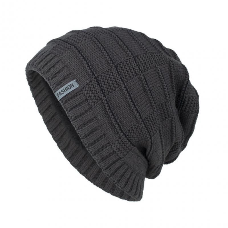 Men's Vintage Plush Lined Warm Knitted Hat