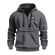 MICK IN THE BOX CASUAL SPORTS MULTI ZIPPER ARM POCKET MEN'S SWEATSHIRT HOODIE