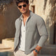 Men's Spring And Summer Thin Gray Texture Casual Shirt