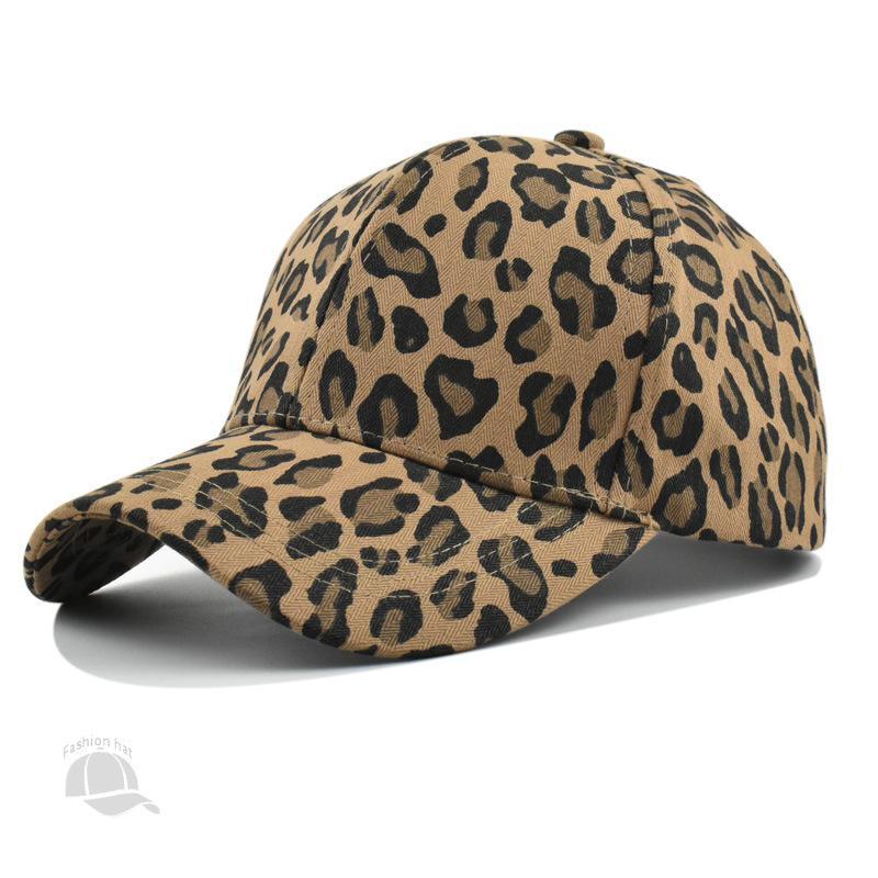 Gorra retro informal con estampado de leopardo para hombre