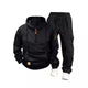 Men's Casual Solid Color Hooded Sweatshirt And Pants Set 54142080Y