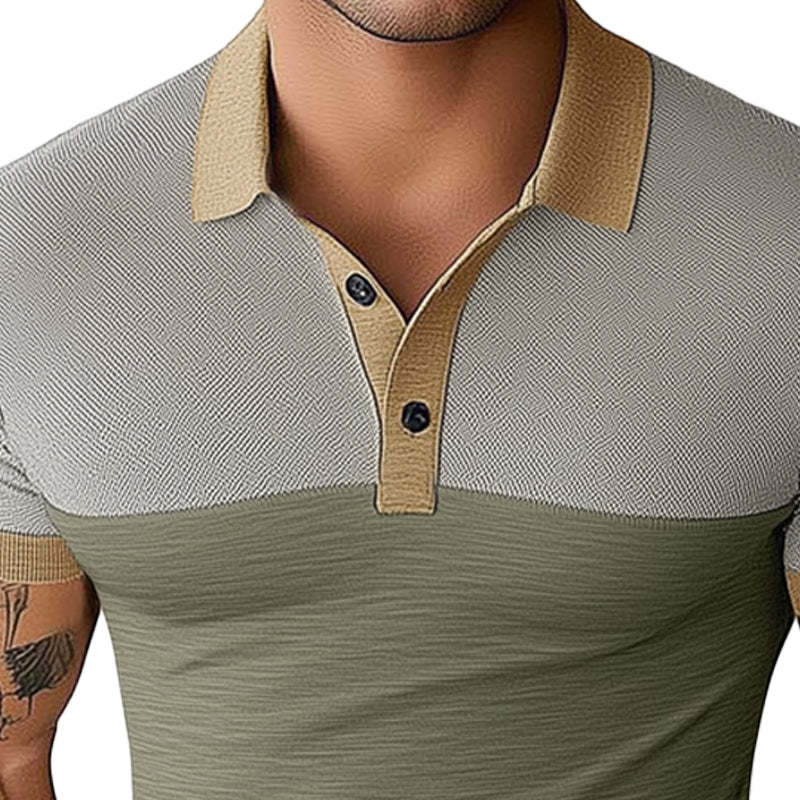 Men's Summer Comfort Knitted Polo Neck T-Shirt MTA2828C0U