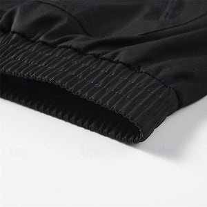 Chaqueta ligera para hombre, chaqueta bomber, chaqueta informal, para uso diario, para vacaciones, resistente al uso, con bolsillo, para primavera y otoño, lisa, moderna, clásica, con solapa, regular, negra, blanca, azul rey, morada y café.