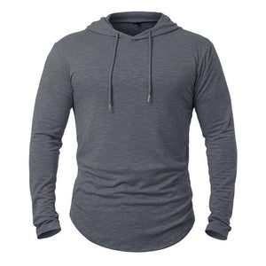 Sudadera con capucha de mezcla de algodón para hombre para actividades al aire libre