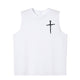 Cross print Men's pure cotton round neck vest