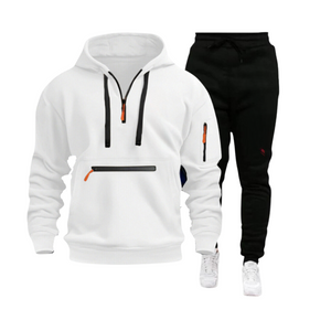 CASUAL SPORTS MEHRERE REISSVERSCHLUSSARMTASCHE HERREN SWEATSHIRT HOODIE OUTFIT