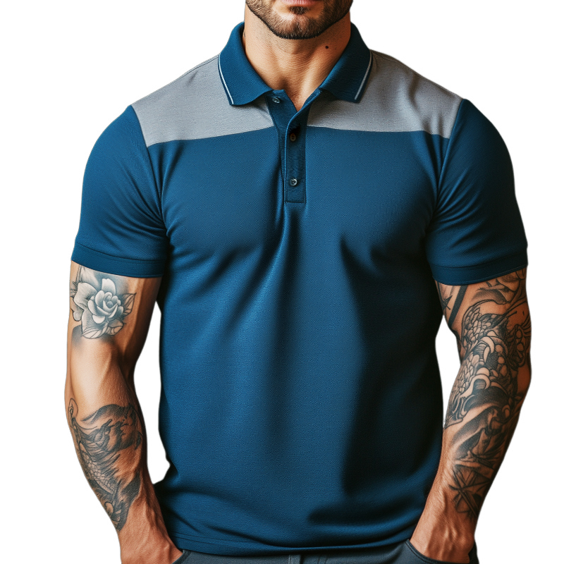 Men's Retro Casual Breathable Short-sleeved Polo Shirt