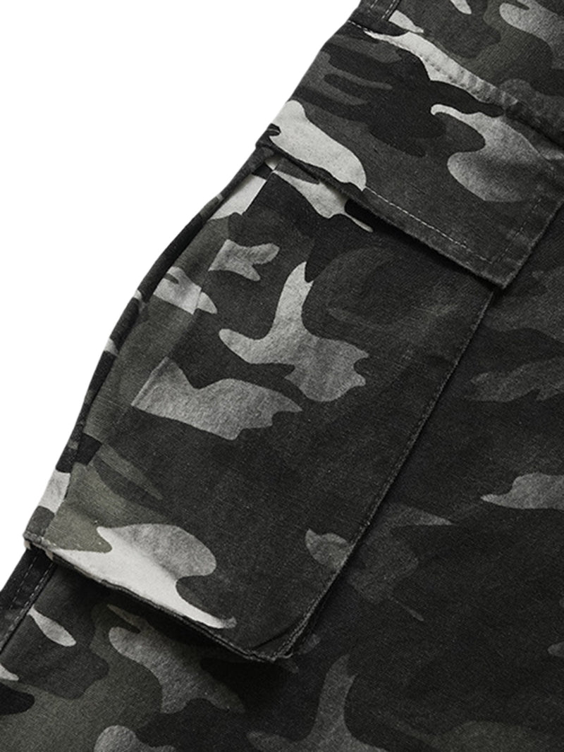 Camouflage Retro Multi-Pocket Cargo Pants