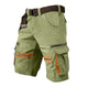 Pantalones cortos cargo multibolsillos para actividades al aire libre para hombre