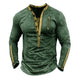 Men's Outdoor Tactical Zipper Henley Neck Long Sleeve T-Shirt