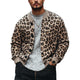 Men's Vintage Leopard Jacquard Colorblock Single Breasted Cardigan