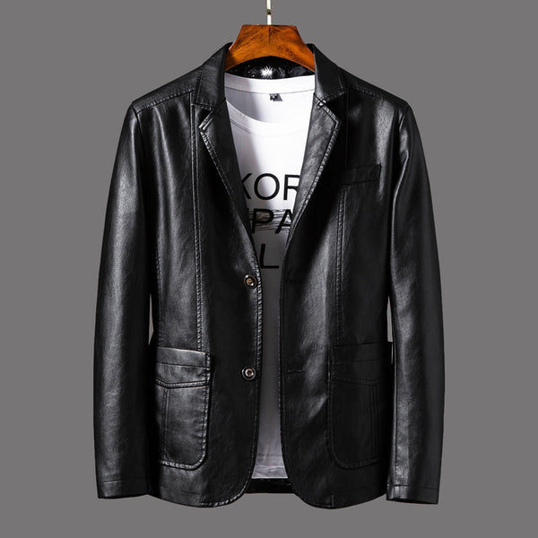 FASHION SLIM FIT  MEN'S FLYING SUIT LEATHER JACKET