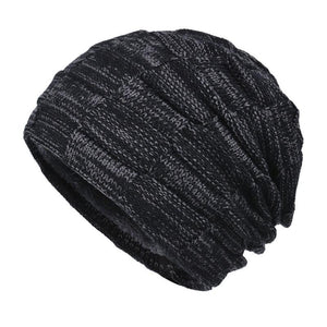 Gorro de punto de lana gruesa de terciopelo para hombre