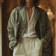 Men's Western Vintage Embroidered Shirt Coat