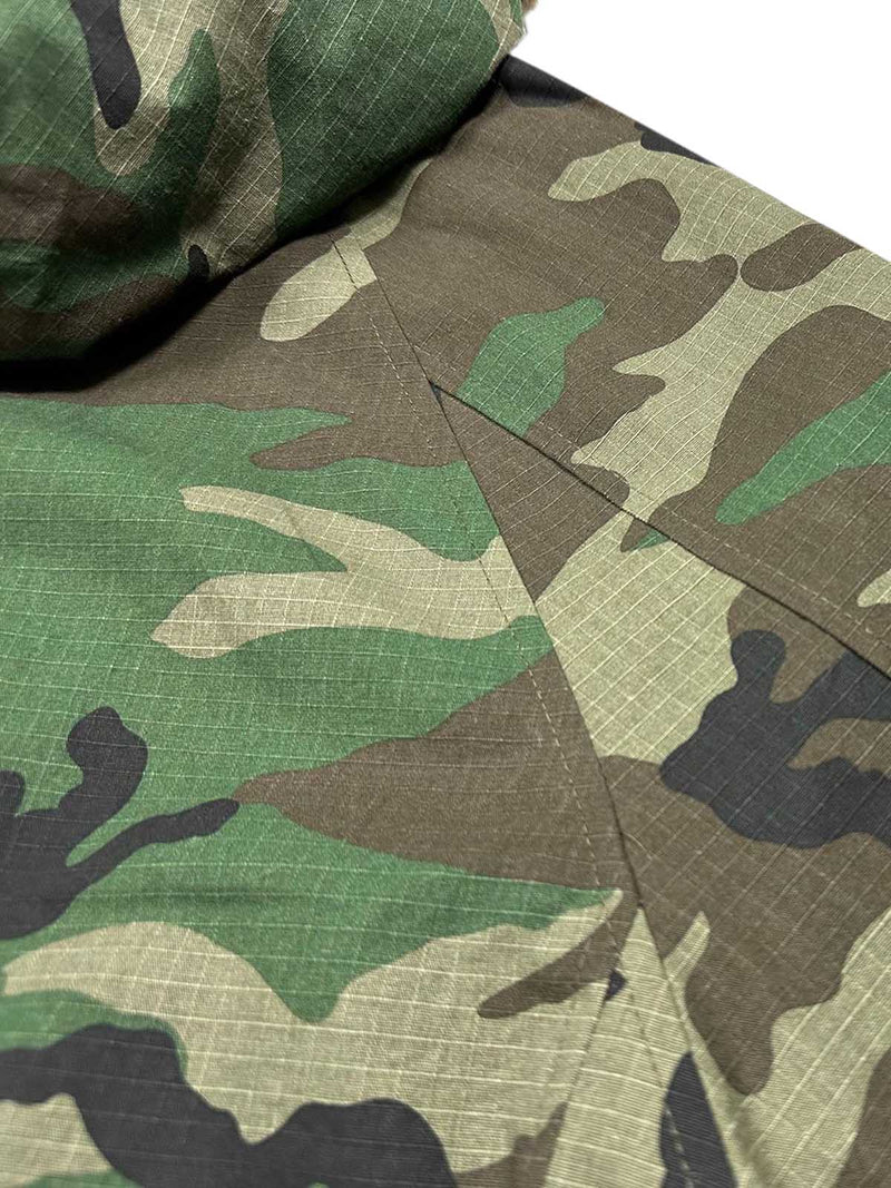 Camouflage Fur Hooded Fleece Jacket