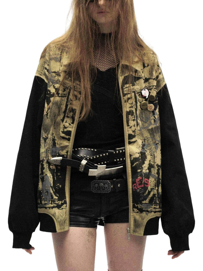 Wasteland Patchwork Graffiti Badge Detroit Jacket