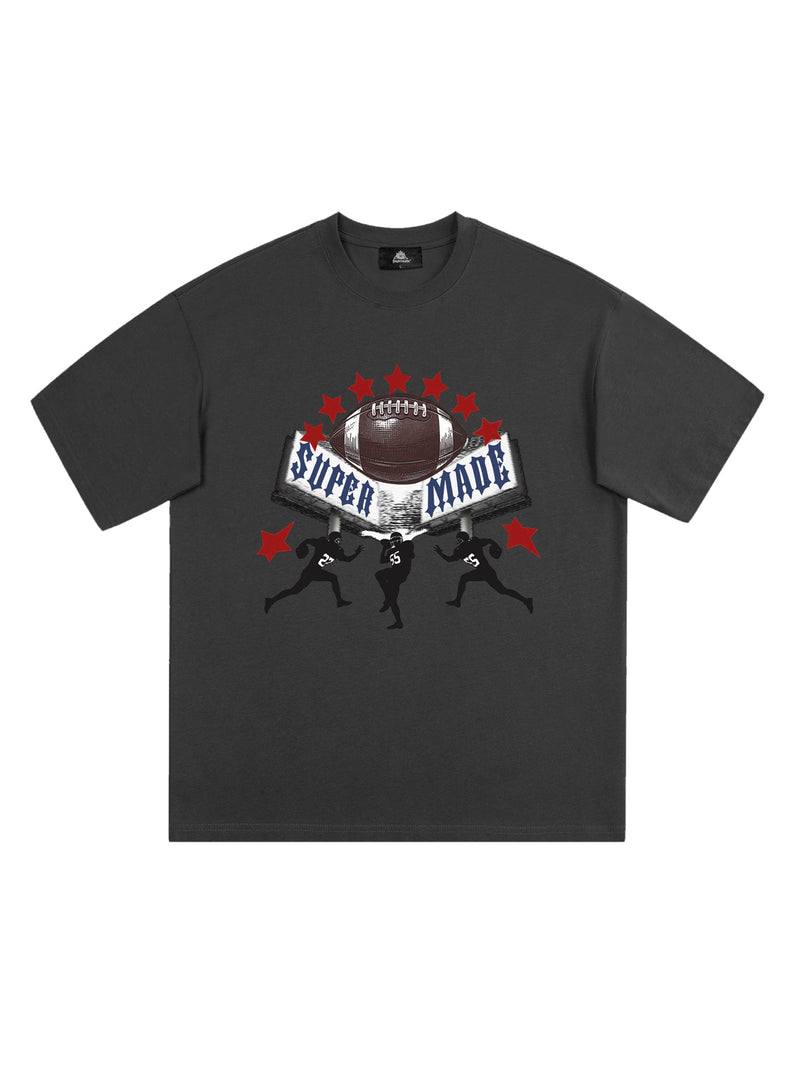 Super Bowl Football Print T-Shirt