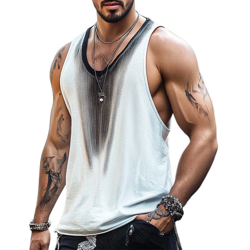 Camiseta sin mangas de verano cómoda y agradable para la piel para hombre