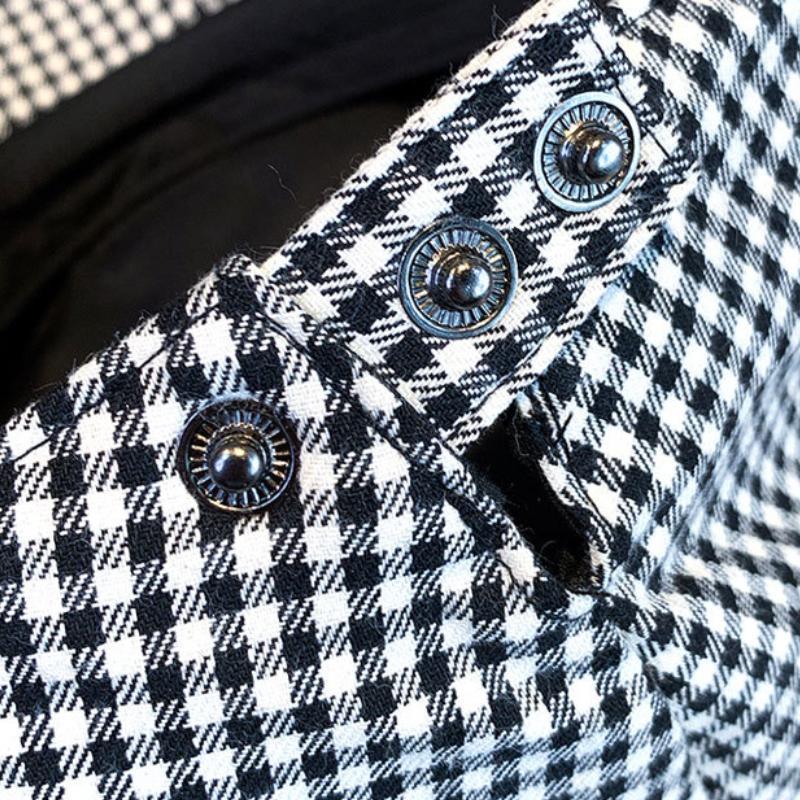 Boina vintage británica de pata de gallo para hombre