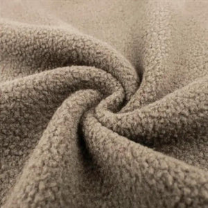 Mittellanger Herrenmantel mit Revers aus Wildleder und Polarfleece in Colorblock-Optik