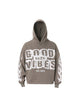 Retro Letter Printed Pullover Hoodie