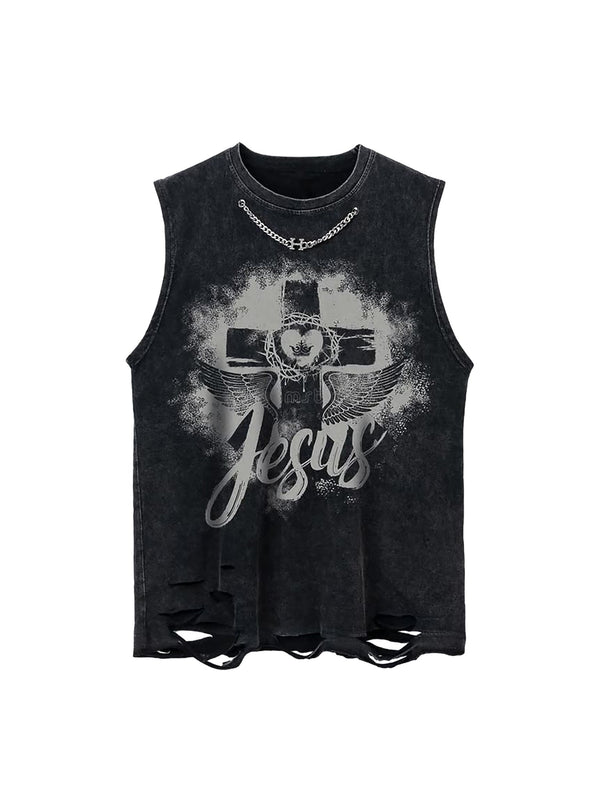 Love Cross Street Rap Sleeveless Vest