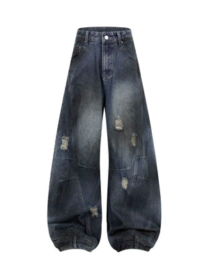 Verwaschene Distressed-Jeans 