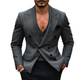 Atmungsaktiver Vintage-Blazer aus Leinen für Herren, zweireihig