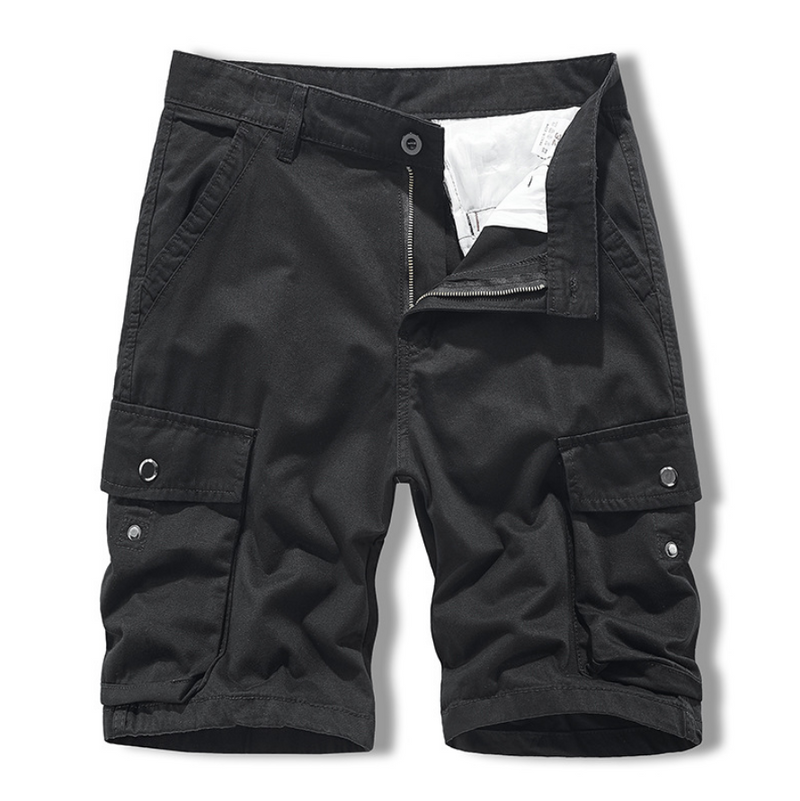 Men's Summer All-Match Casual Pants Cropped Pants Multi-Pocket Cargo Shorts