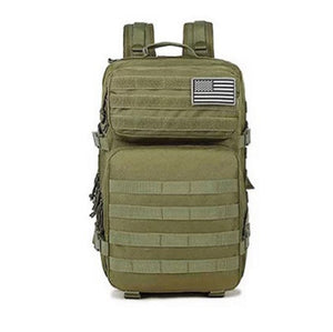 USA-Flaggendruck Outdoor 3P multifunktionaler 45L taktischer Rucksack mit großem Fassungsvermögen Tarnfeld wasserdichter Sport-Bergsteigerrucksack