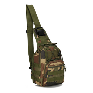 Bolso de hombro de ciclismo para hombre, estilo militar, táctico, de camuflaje, para el pecho, para actividades al aire libre y montañismo.
