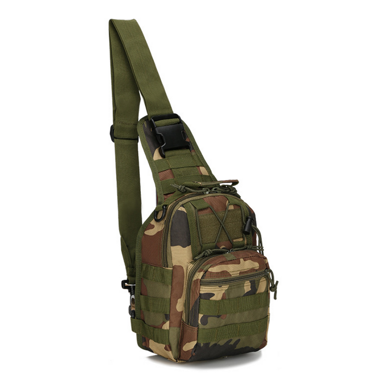 Men's Cycling Shoulder Bag Army Camouflage Tactical Chest Bag Outdoor Mountaineering Portable Satchel Bag