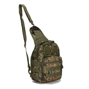 Bolso de hombro de ciclismo para hombre, estilo militar, táctico, de camuflaje, para el pecho, para actividades al aire libre y montañismo.
